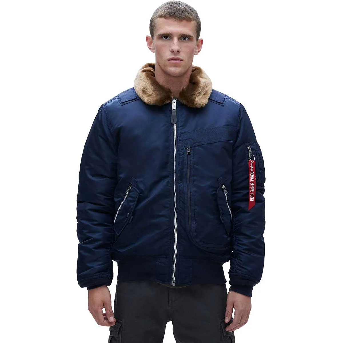 Alpha Industries Men's Replica Blue Injector Mod Flight Jacket