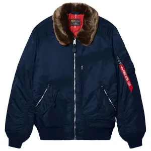 Alpha Industries Men's Replica Blue Injector Mod Flight Jacket