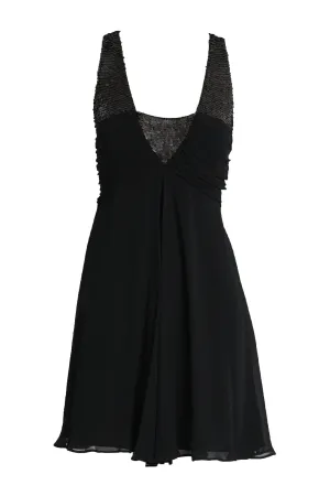 Black Mini Silk Cocktail Dress