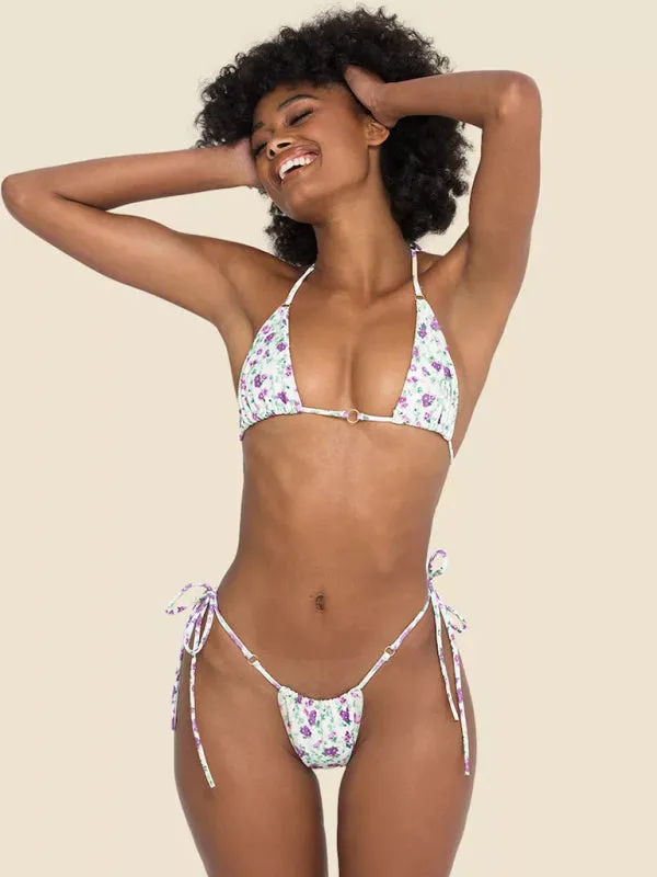 Brazilian 2 Piece Swimwear - Tie-Side Bikini & Triangle Bra