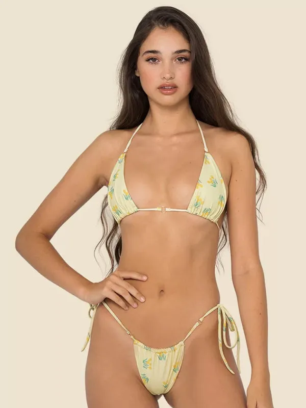 Brazilian 2 Piece Swimwear - Tie-Side Bikini & Triangle Bra