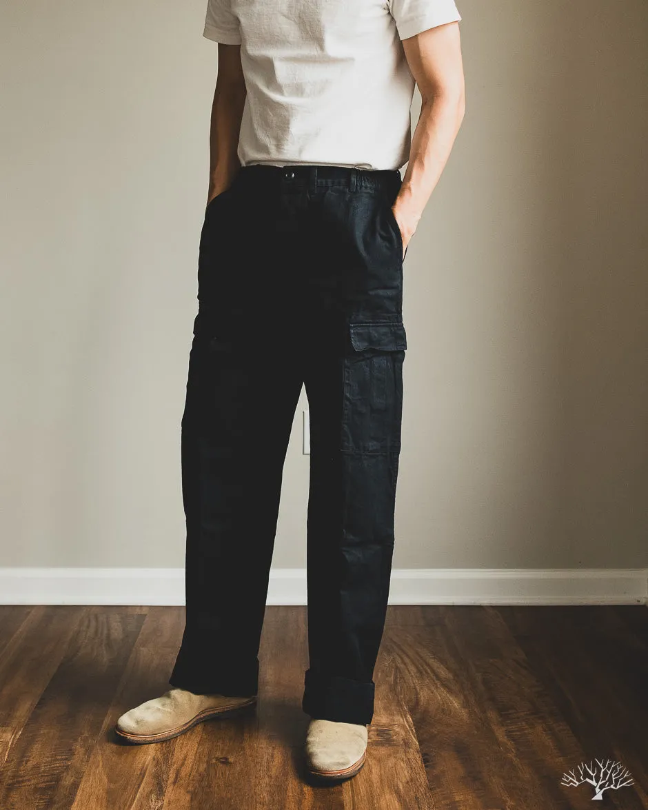 Cargo Pant - Black Washed Twill