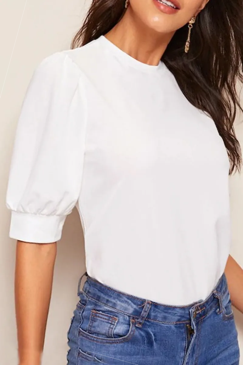 Casual Solid Patchwork O Neck Blouses