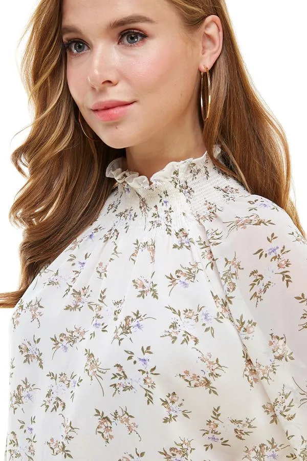 DITSY FLORAL LONG SLEEVES BLOUSE