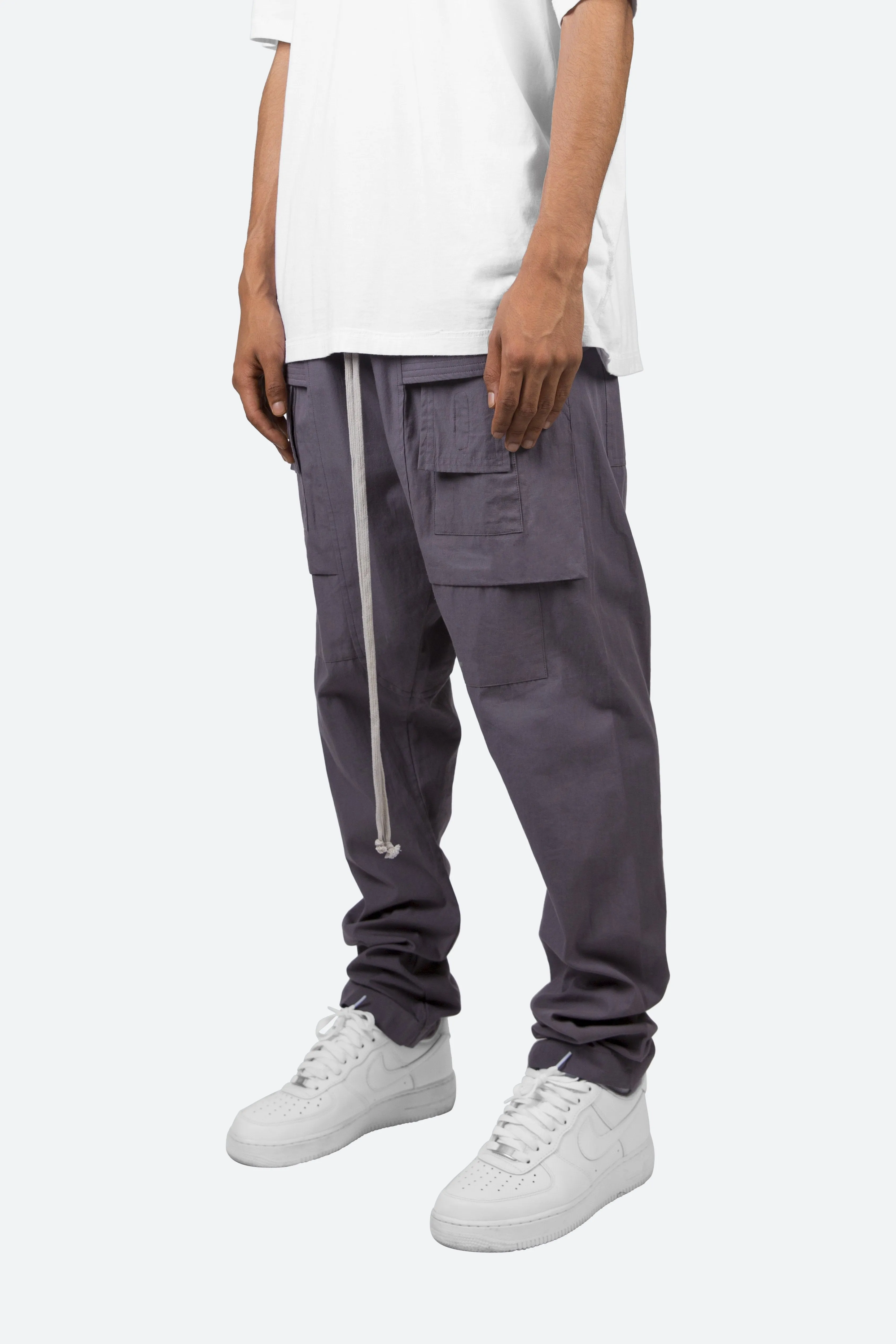 Drop Crotch Cargo Pants - Charcoal Grey