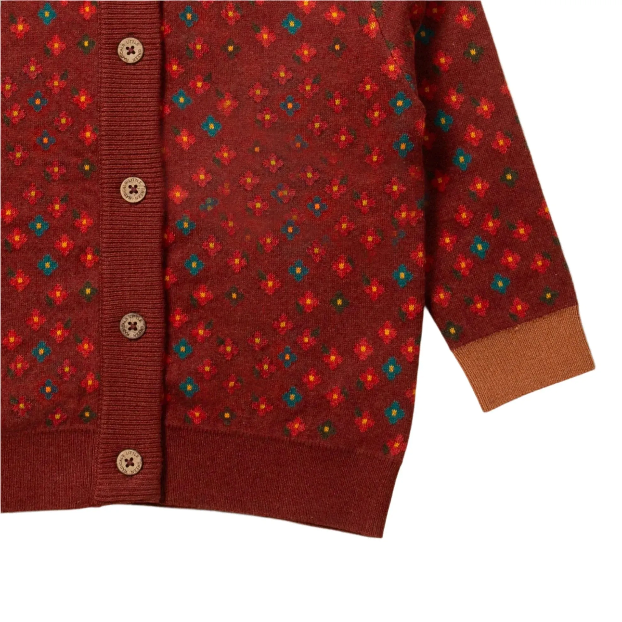 From One To Another Hazelnut Flowers Knitted Cardigan [only 2-3 Years left]