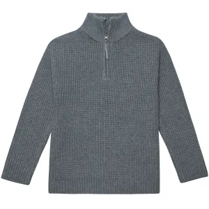 Infant & Toddler Boys Dark Gray Zip Front Sweater