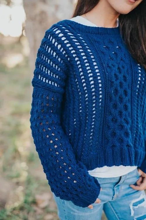 Jenna Openwork Pullover Pattern