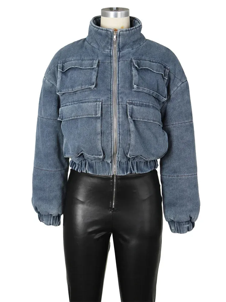 Lapel Denim Jacket