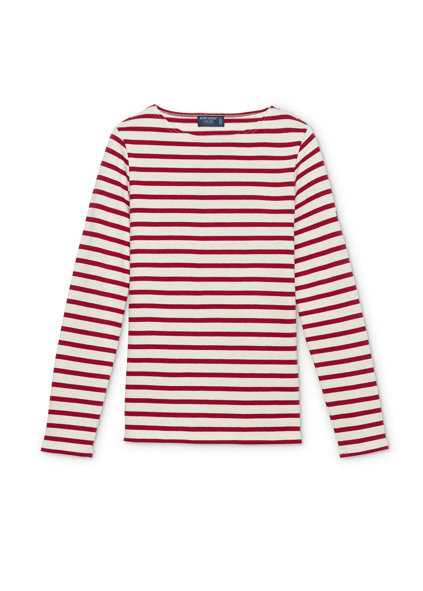 MERIDAME II - Authentic Breton Shirt | Heavyweight Cotton | Women Fit (ECRU / MAROON)