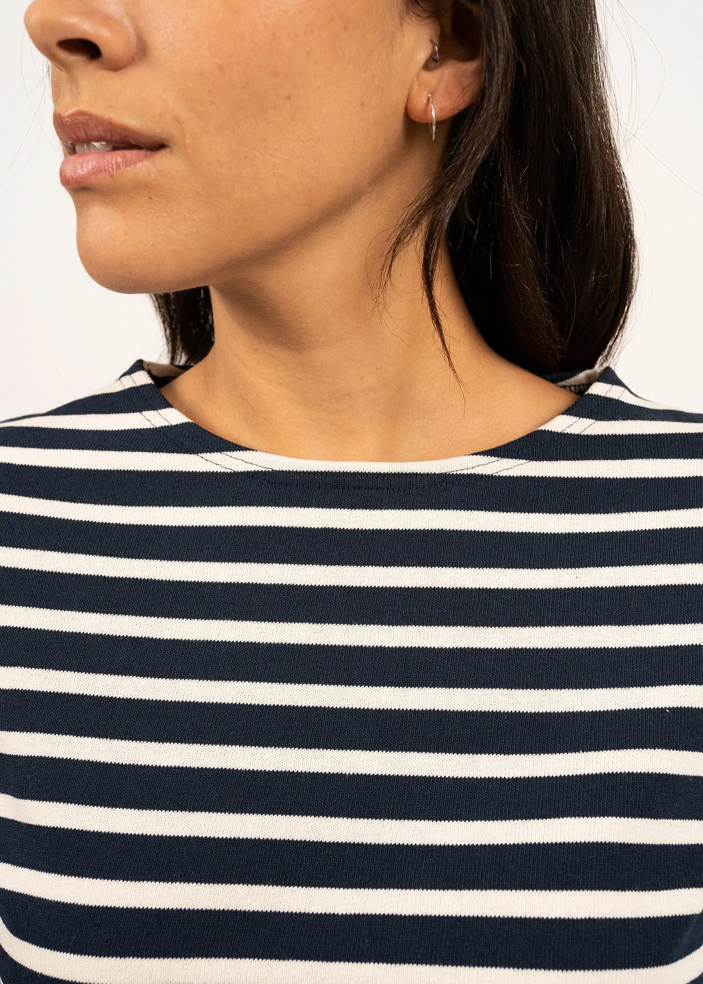 MERIDAME II - Authentic Breton Shirt | Heavyweight Cotton | Women Fit (NAVY / ECRU)