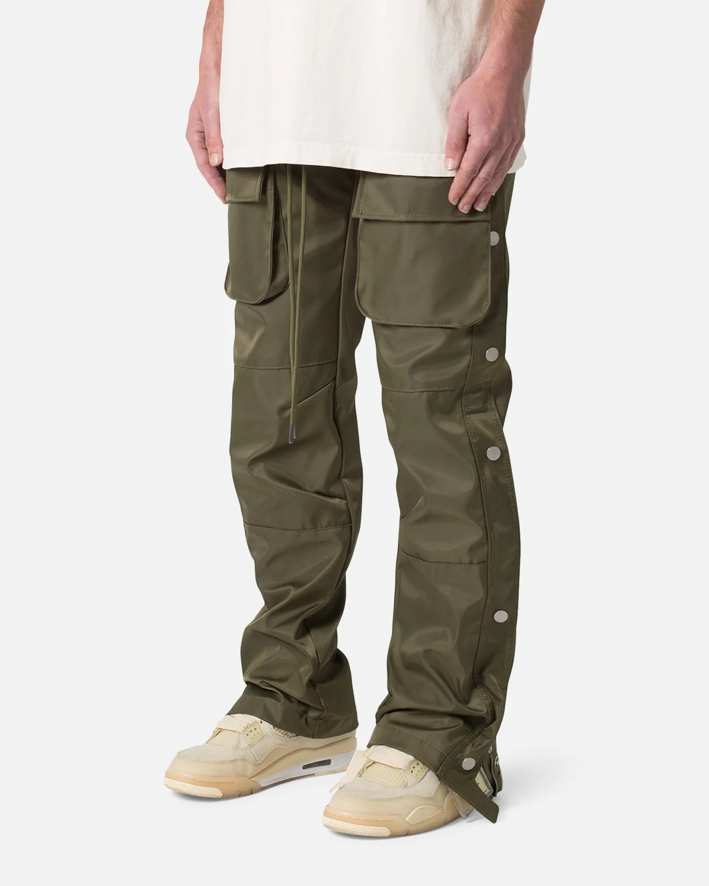 MNML Snap Front Cargo Pants Olive