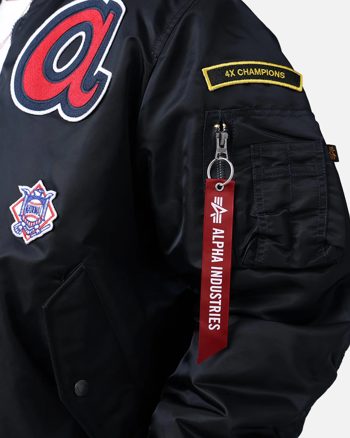 New Era X Alpha Series X MLB Atlanta Braves MA-1 Bomber Jacket Black