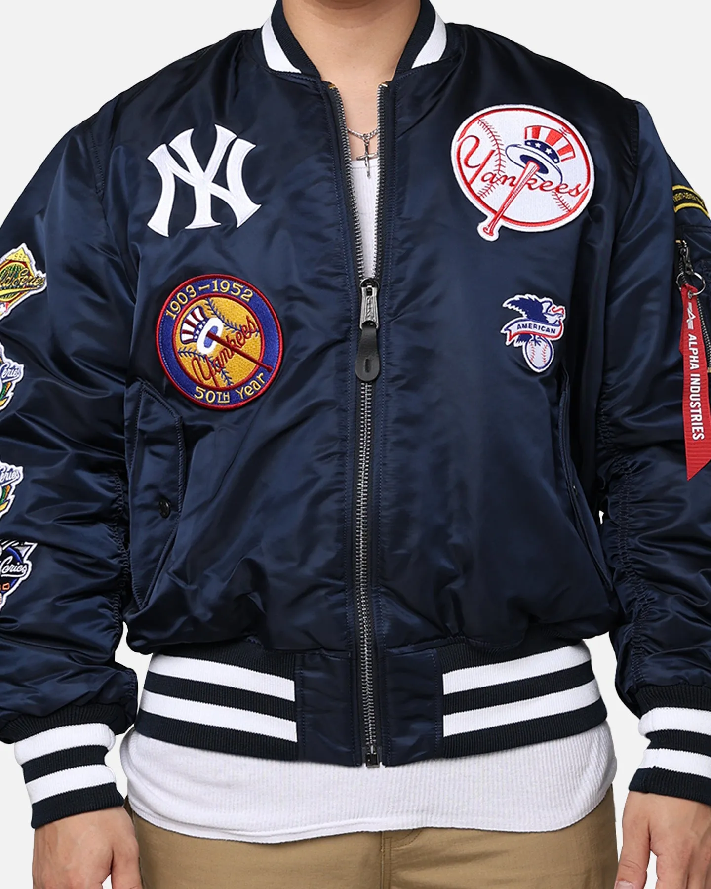 New Era X Alpha Series X MLB New York Yankees MA-1 Bomber Jacket Navy