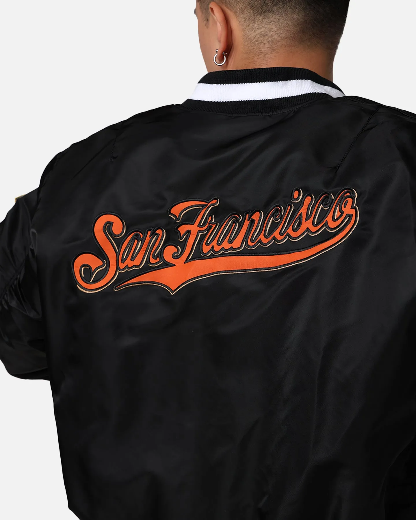 New Era X Alpha Series X MLB San Francisco Giants MA-1 Bomber Jacket Black