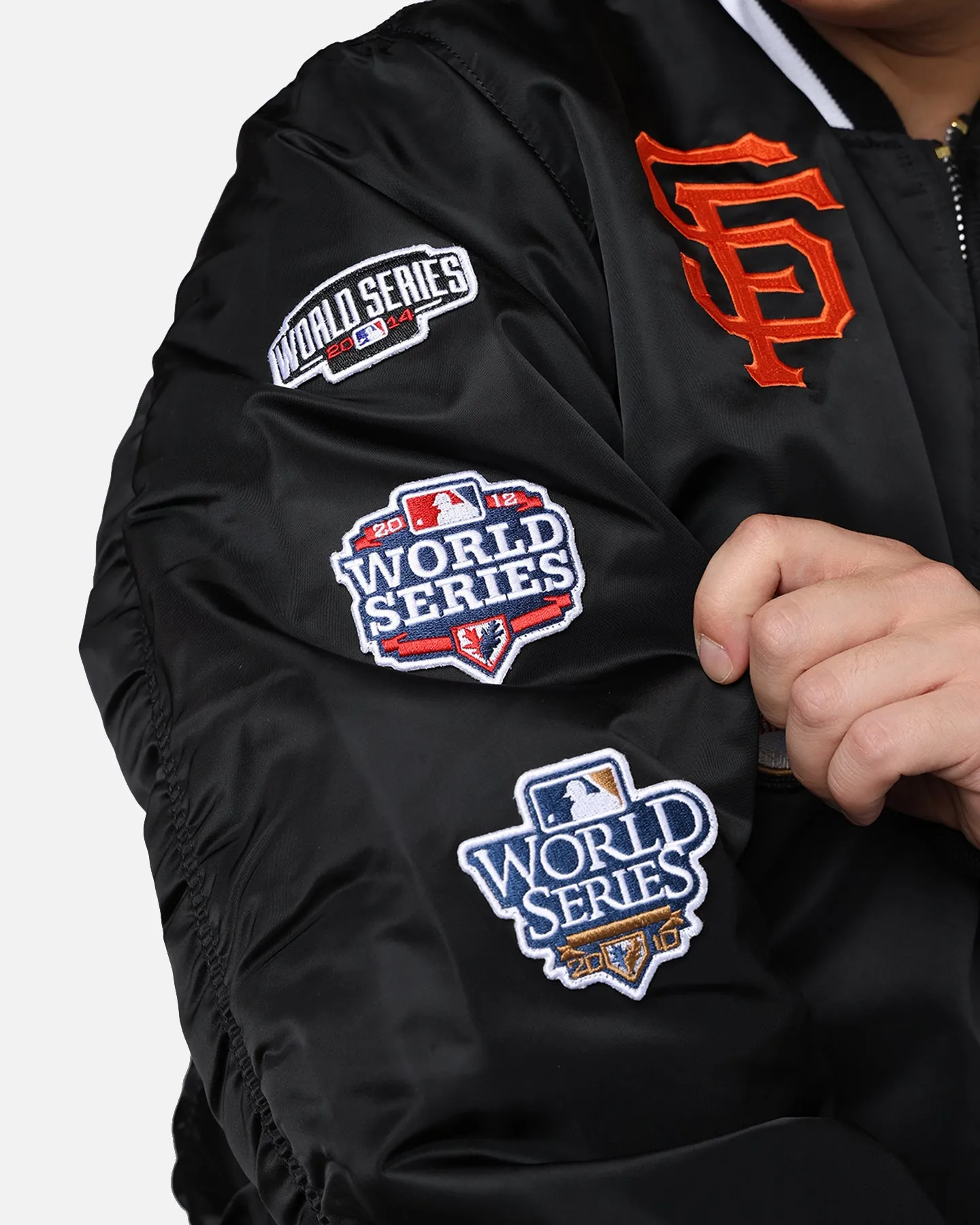 New Era X Alpha Series X MLB San Francisco Giants MA-1 Bomber Jacket Black