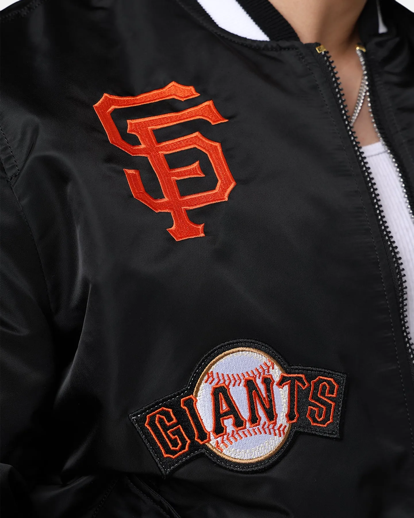 New Era X Alpha Series X MLB San Francisco Giants MA-1 Bomber Jacket Black