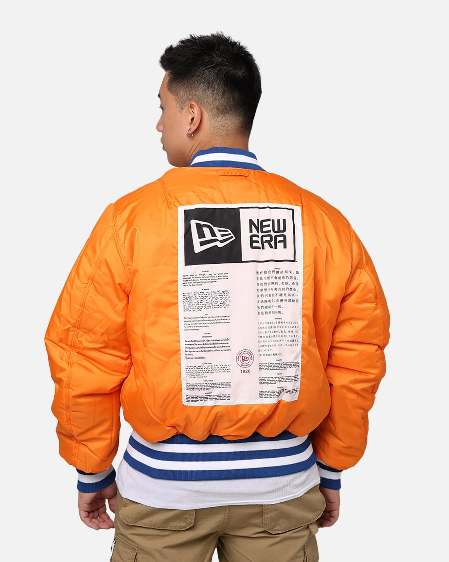 New Era X Alpha Series X NFL Denver Broncos MA-1 Bomber Jacket Royal