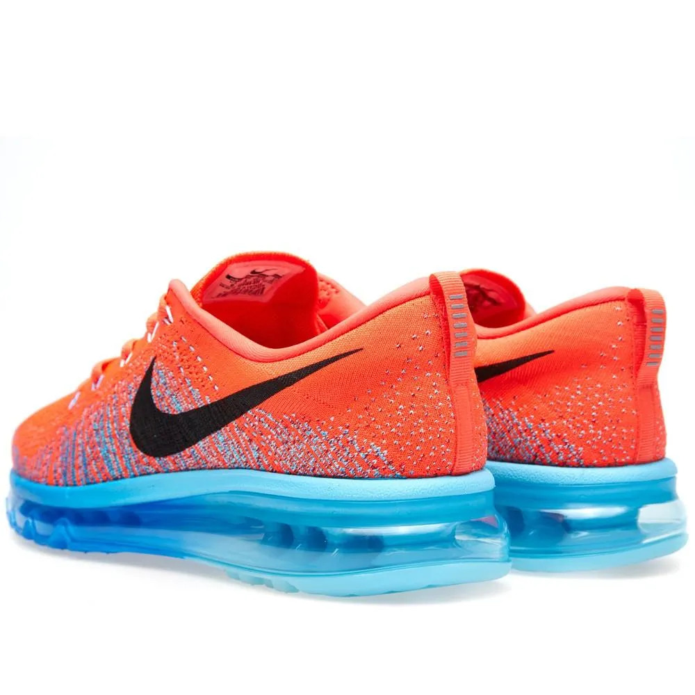 Nike Flyknit Max Bright Crimson, Black & Blue