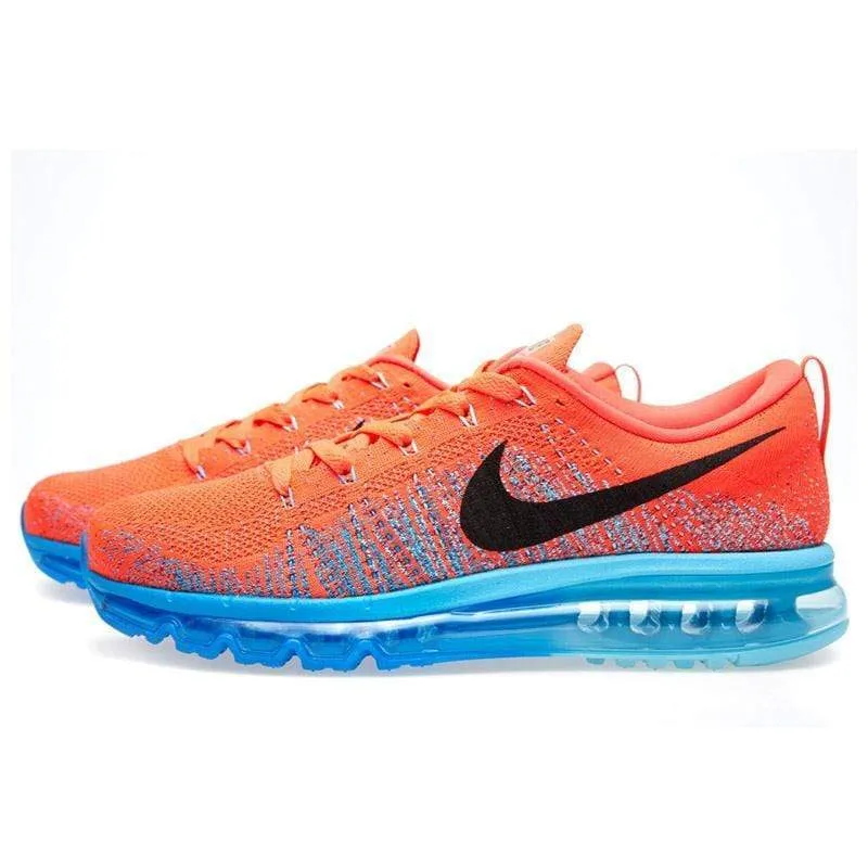 Nike Flyknit Max Bright Crimson, Black & Blue