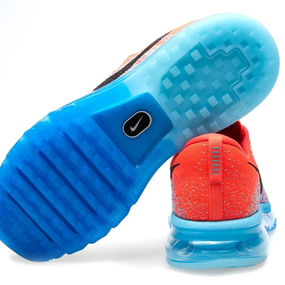 Nike Flyknit Max Bright Crimson, Black & Blue