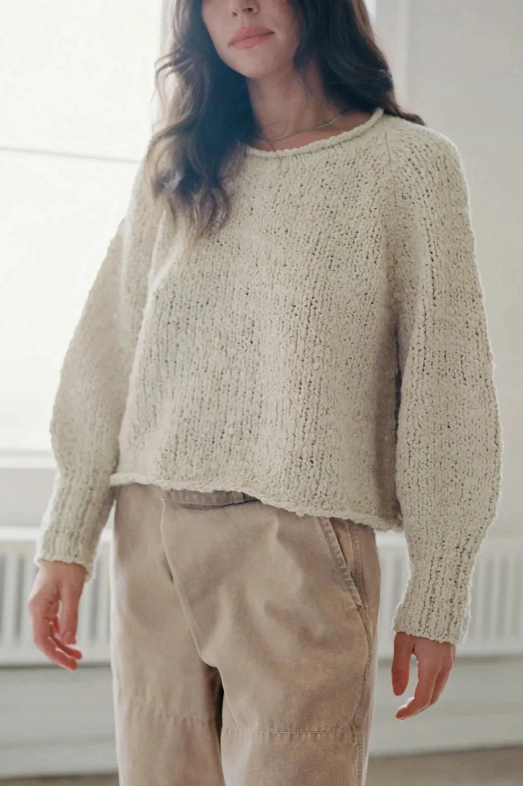 Nogu Handknit Pullover, Crema