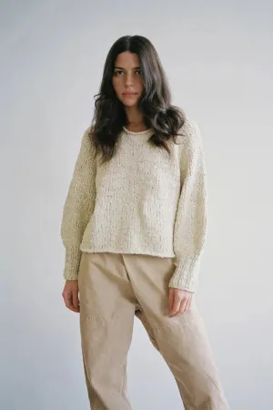 Nogu Handknit Pullover, Crema