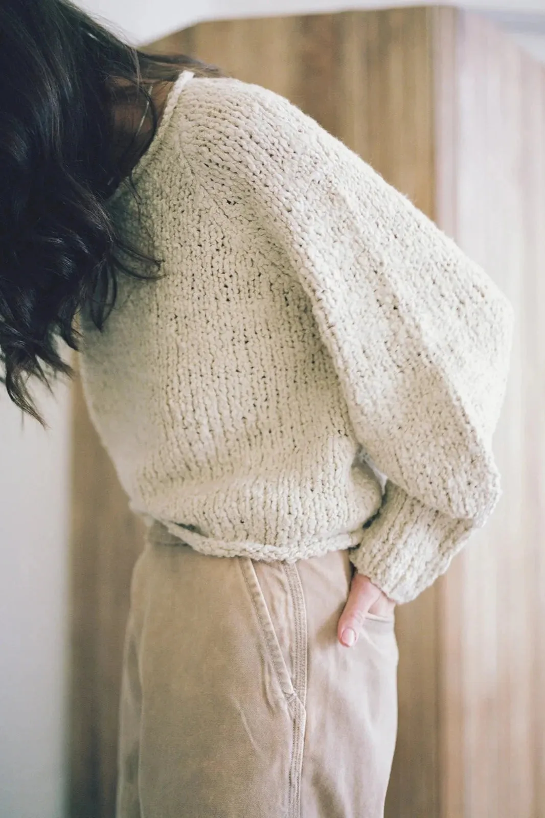 Nogu Handknit Pullover, Crema