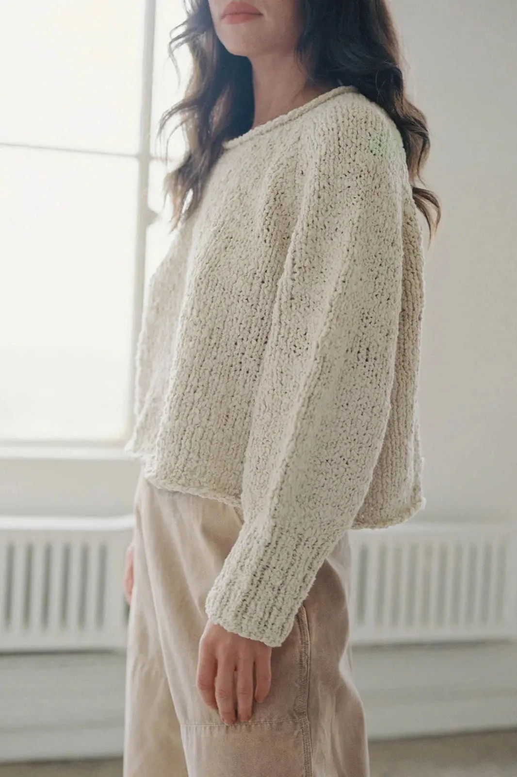 Nogu Handknit Pullover, Crema