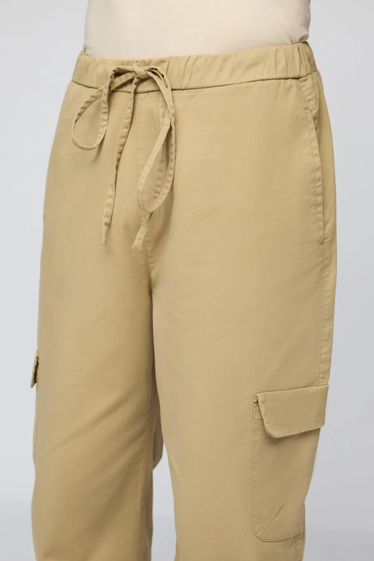 Oak Beige Men's Relaxed Fit Cargo Pants