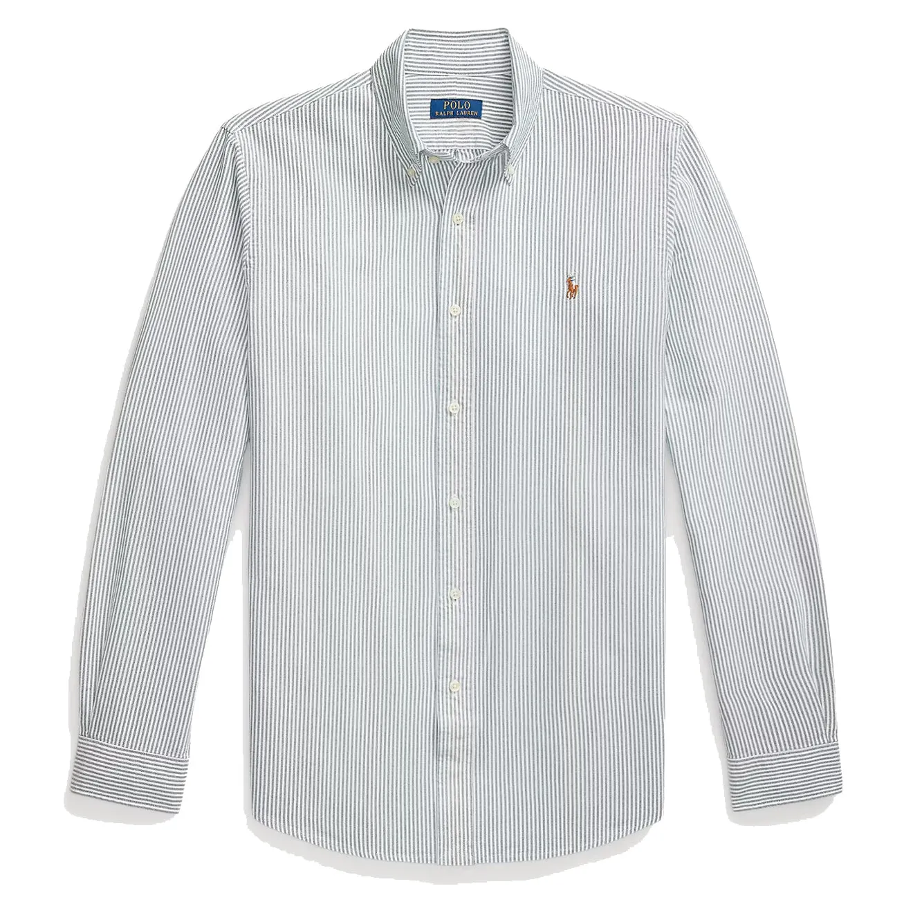 Polo Ralph Lauren Custom Fit Striped Oxford Shirt Uni Pine / White