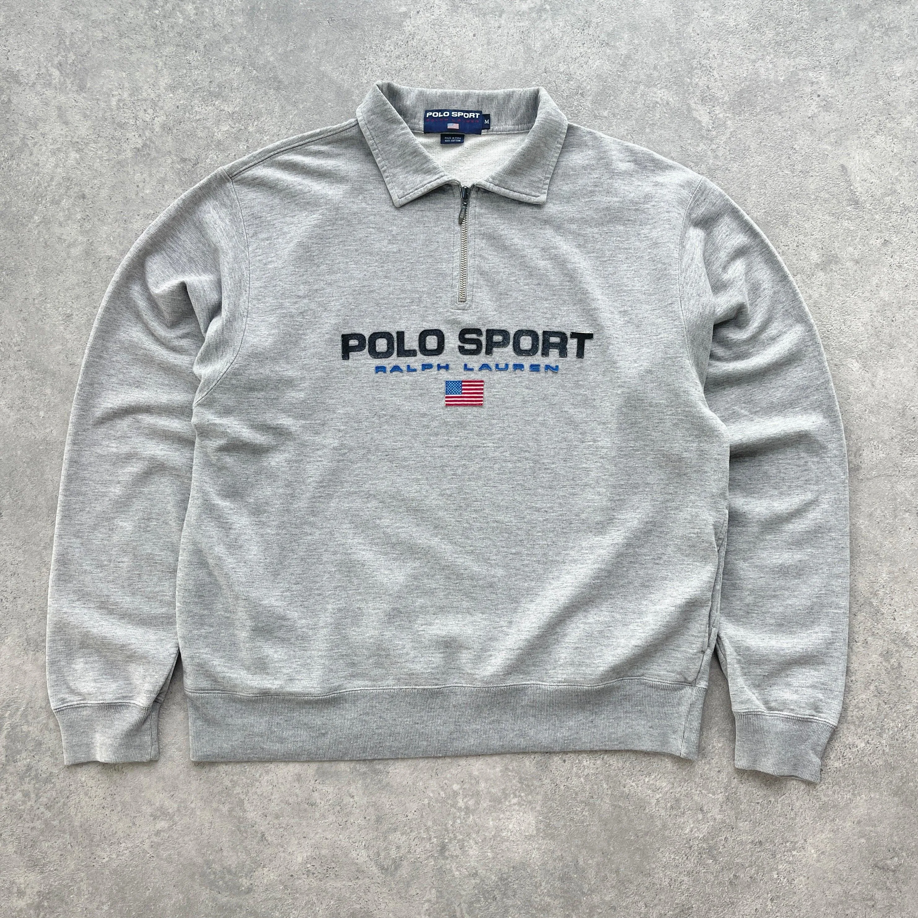 Polo Sport Ralph Lauren 1990s 1/4 embroidered sweatshirt (M)