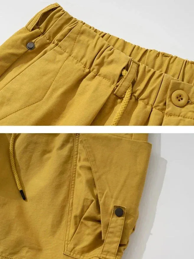 Relaxed Drawstring Cargo Pants