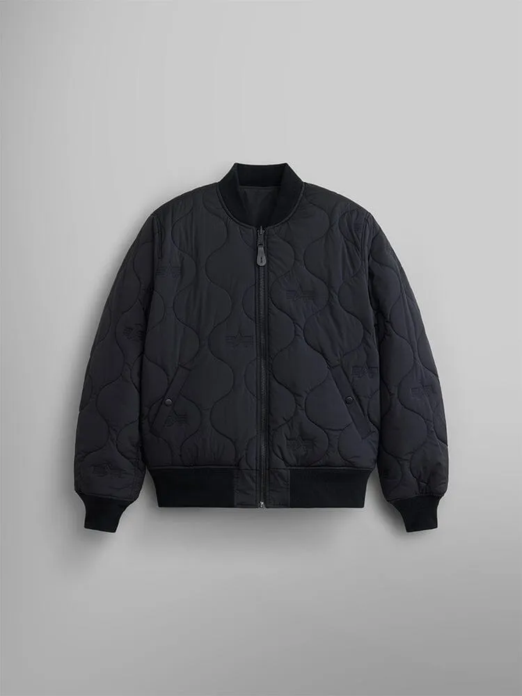 REVERSIBLE ONION QUILTED MA-1 BOMBER JACKET