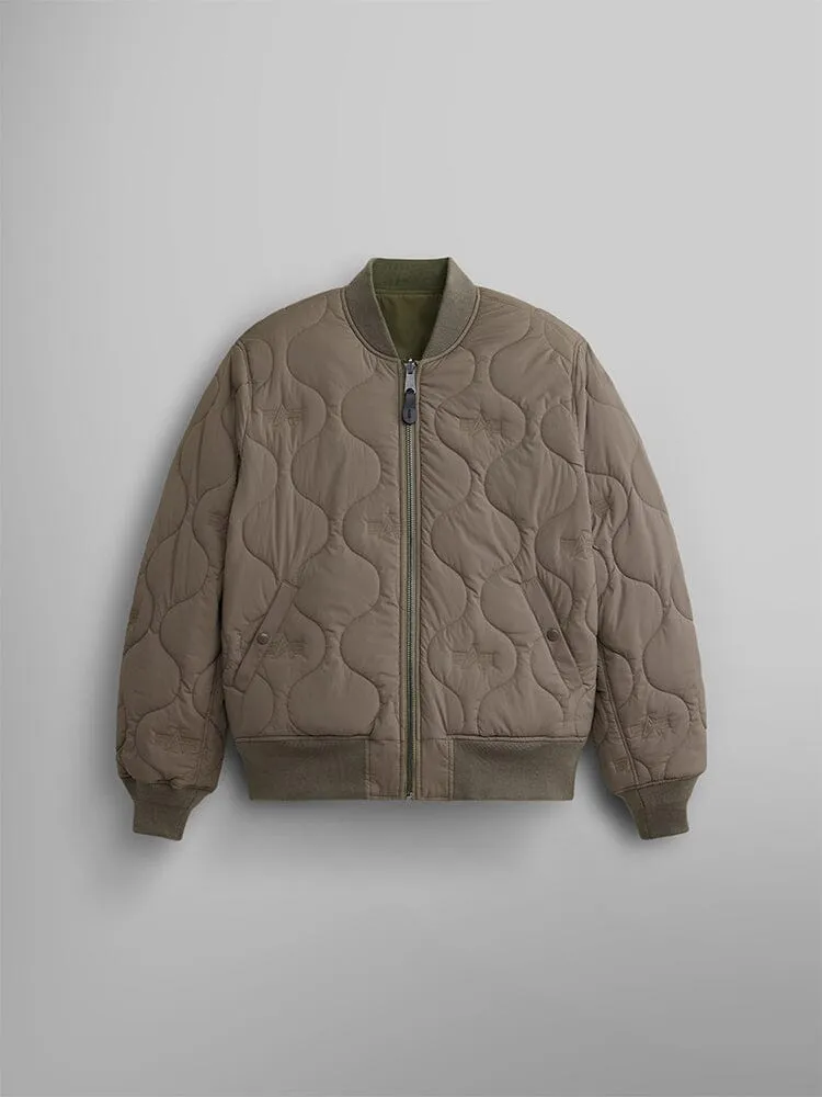 REVERSIBLE ONION QUILTED MA-1 BOMBER JACKET