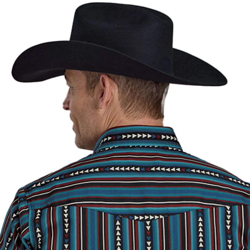 Roper Men's Vertical Striped Southwest Pearl Snap