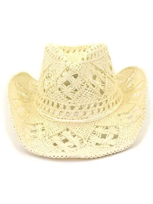 Simple Chic Ivory Straw Cowboy Hat