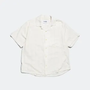 Striped Seersucker SS Shirt - White