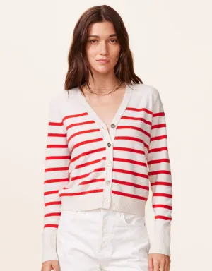 unsubscribed striped cashmere cardigan