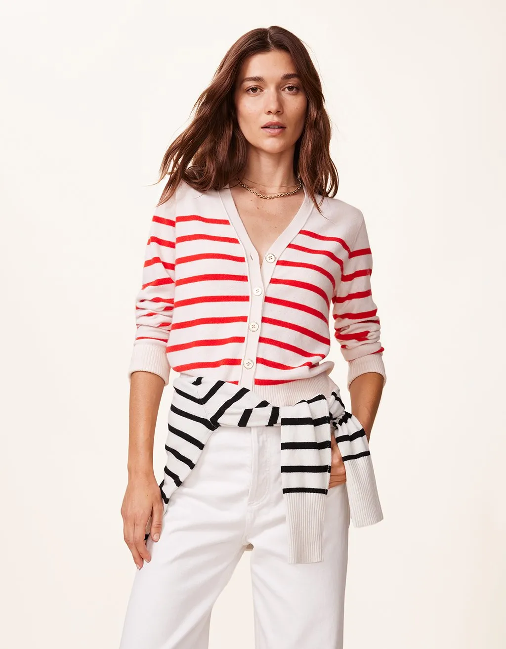 unsubscribed striped cashmere cardigan