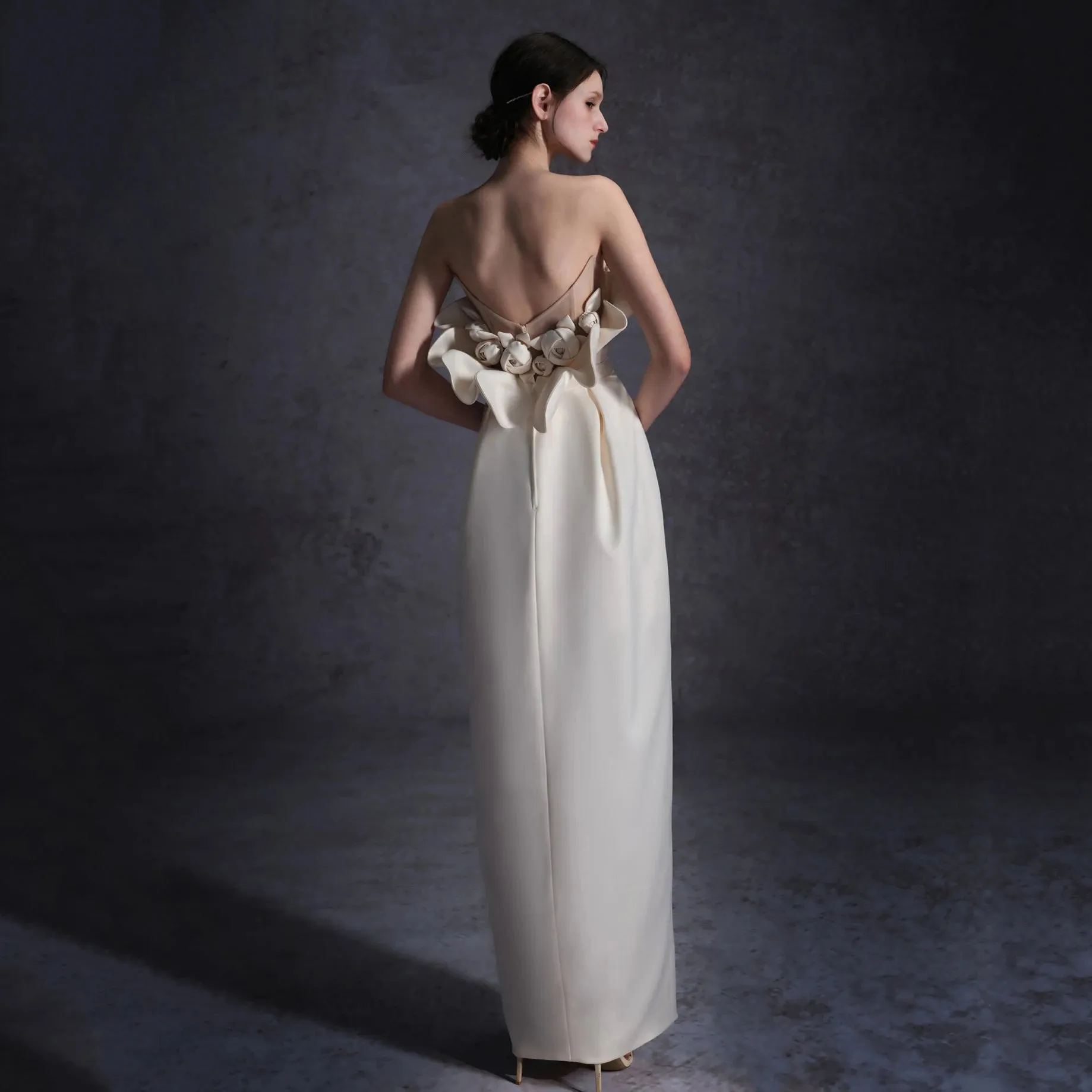 White Satin Dress