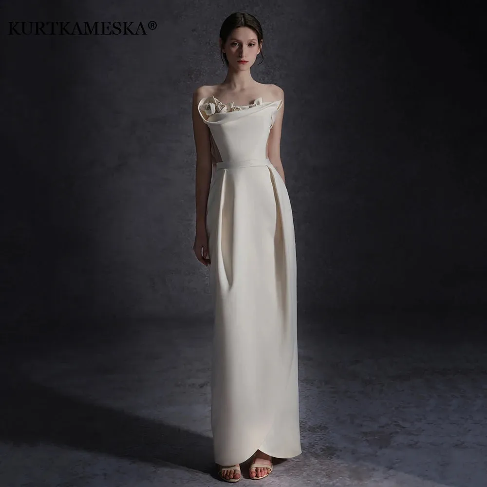 White Satin Dress